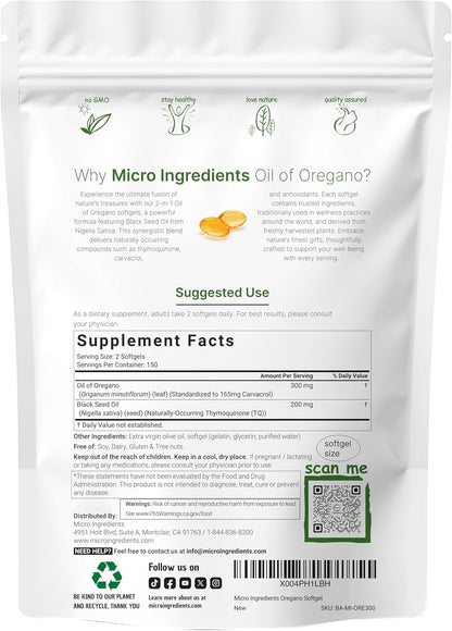 Pure Oregano + Black Seed Softgels