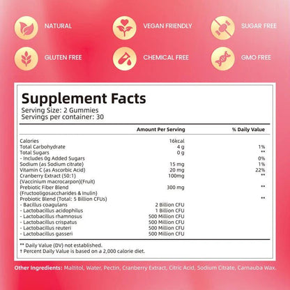 Cranberry Women's Probiotic Gummies