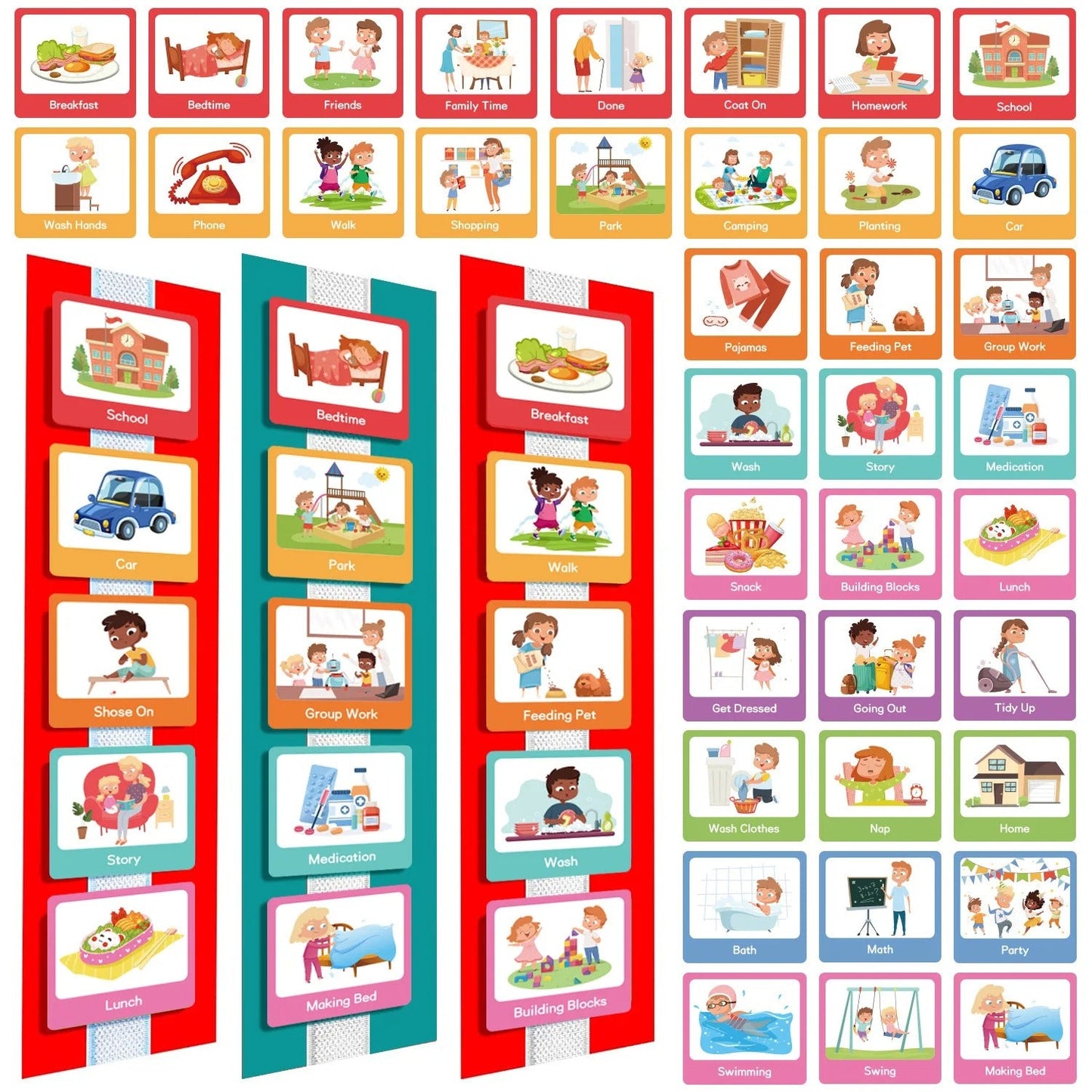 Children's Visual Time - Non Verbal Communication Visual Assistance Cards